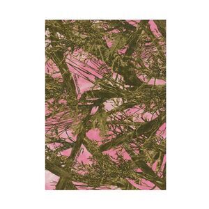 Pink and Green Forest Camouflage Pattern Area Rug 61 X 82 Inches